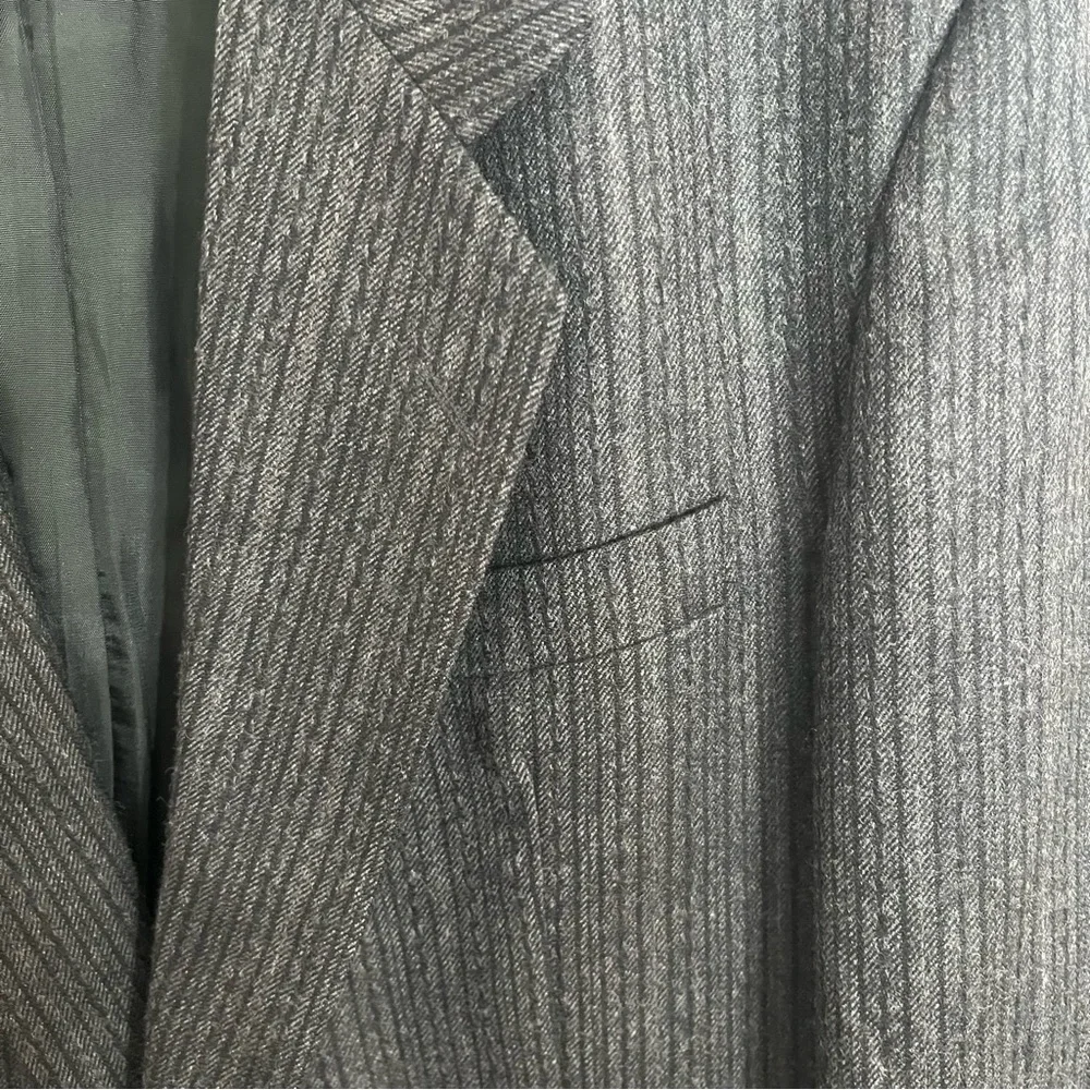Men’s Vistula Made In Poland Pure Wool Blazer Suit Jacket 42 Regular Gray Stripe